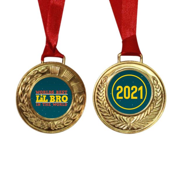 king Bro & 2021 Kids medal  Rakhi Gift  Combo -Pack of 2