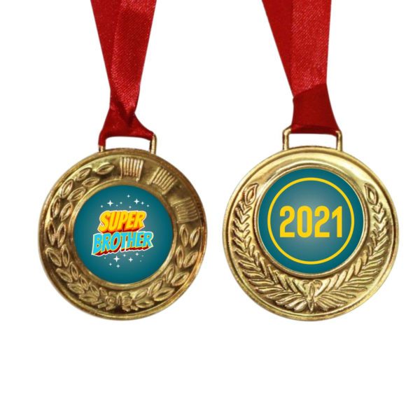 king Bro & 2021 Kids medal  Rakhi Gift  Combo -Pack of 2