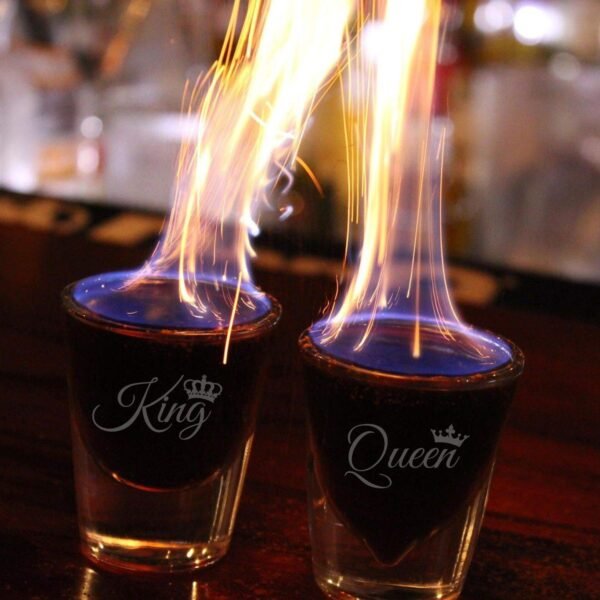 King Queen Couple Shot Glass