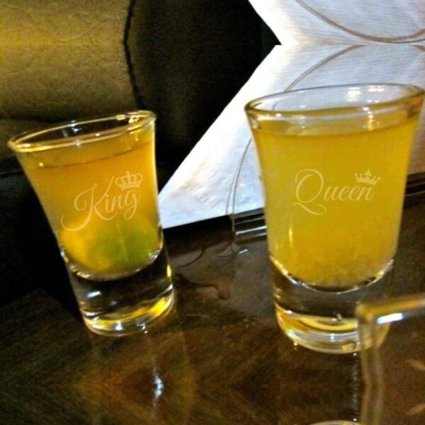 King Queen Couple Shot Glass