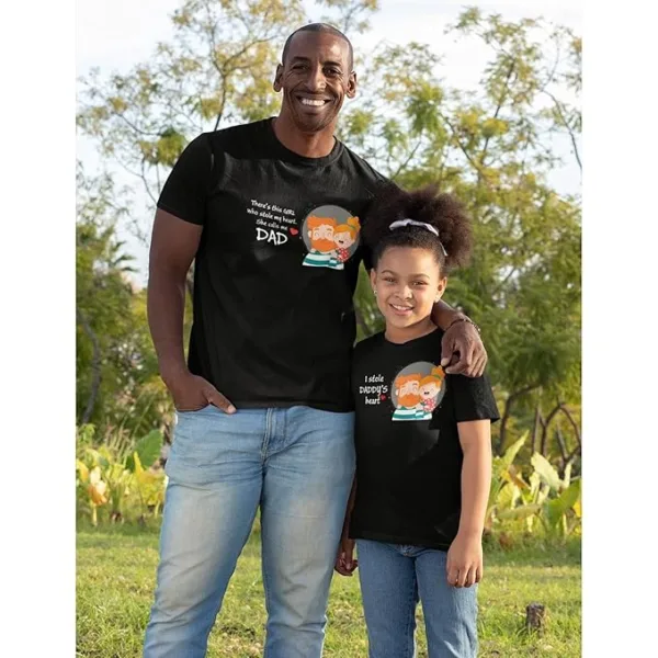 Stole Heart Dad & Daughters Matching Family T-shirts