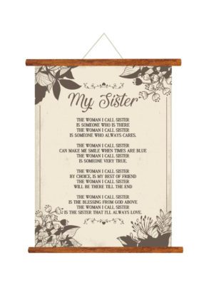 my sister scroll greeting card