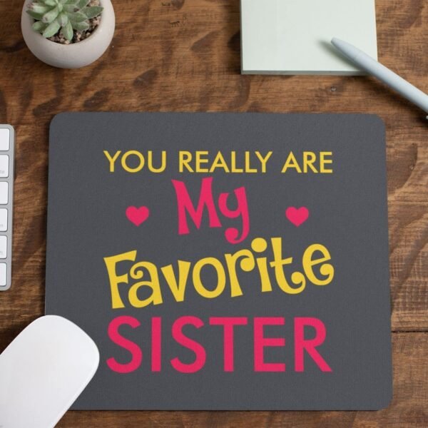 TheYaYaCafe Ceramic Birthday Bhaidooj Favourite Sister Gift Hamper Combo for Sister (Mug, Mousepad, Coaster) - Set of 3