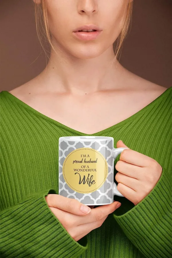 TheYaYaCafe for Husband Wife Set of 2 Coffee Mugs Mr. Mrs. Right Husband Wife with Coasters