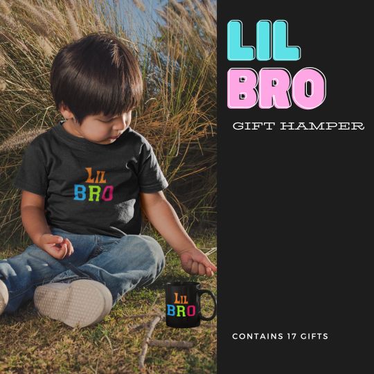 Lil Brother Gift Hamper for Younger Brother (Contains 17 items)