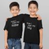 I Met My Big Little Brother Printed Cotton Sibling  T-Shirt