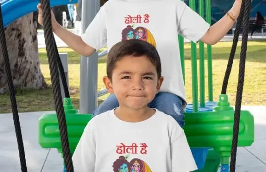 theyayacafe kids holi tshirts