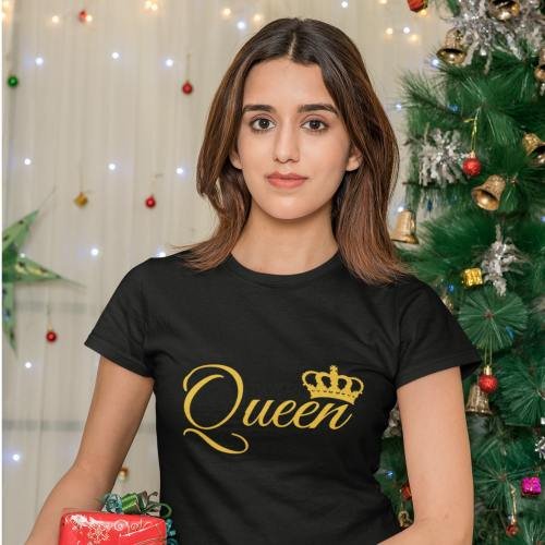 Queen Women Cotton Printed T-Shirt