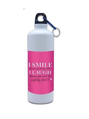 Sister Sipper Water Bottle Funny Teasing I Smile I Laugh