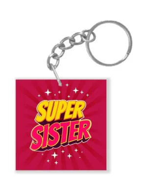 Super Sister  Keychain Keyring