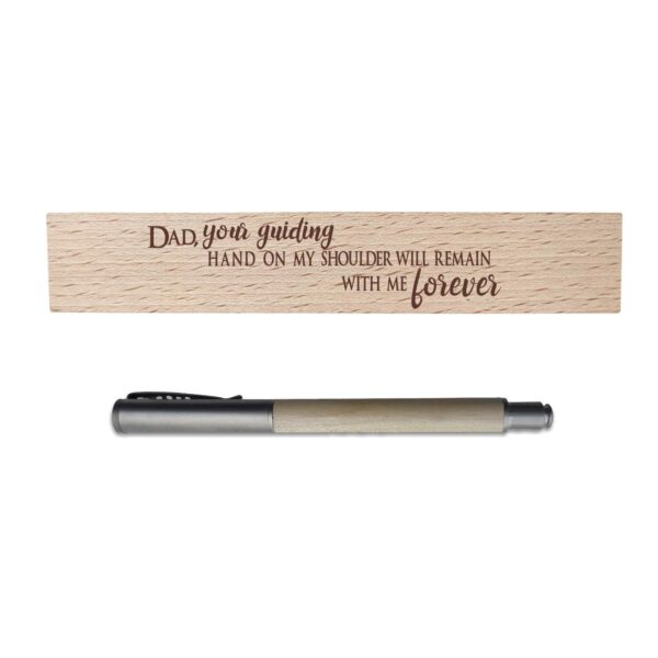 YaYa cafe Birthday Gifts Father Handmade Wooden Pen with Pen Box You Are The Best Dad Ever Engraved - Rectangle