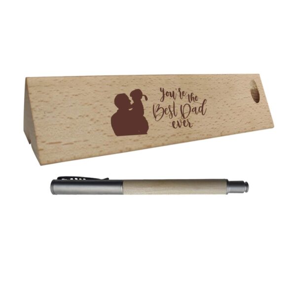 YaYa cafe Birthday Gifts Father Handmade Wooden Pen with Pen Box You Are The Best Dad Ever Engraved - Rectangle