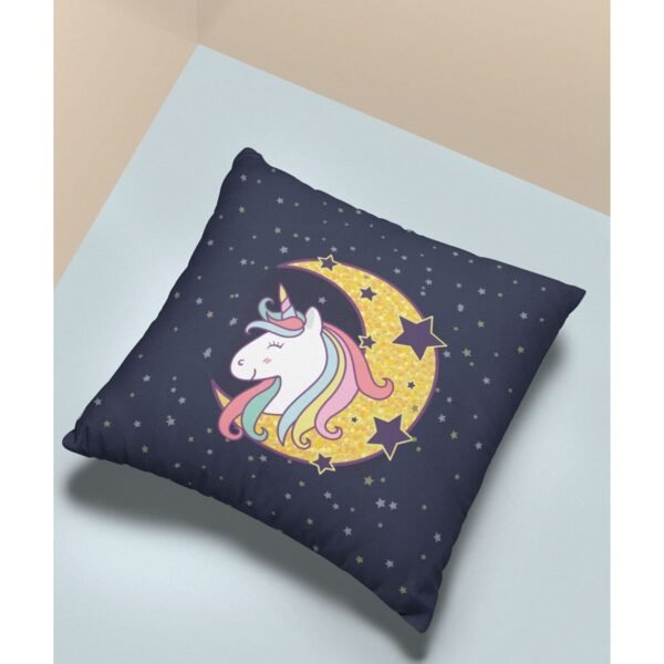 Birthday Gifts 12 x 12 Dream Moon Unicorn Printed Velvet Cushion (with Filler) Throw Pillow Sofa