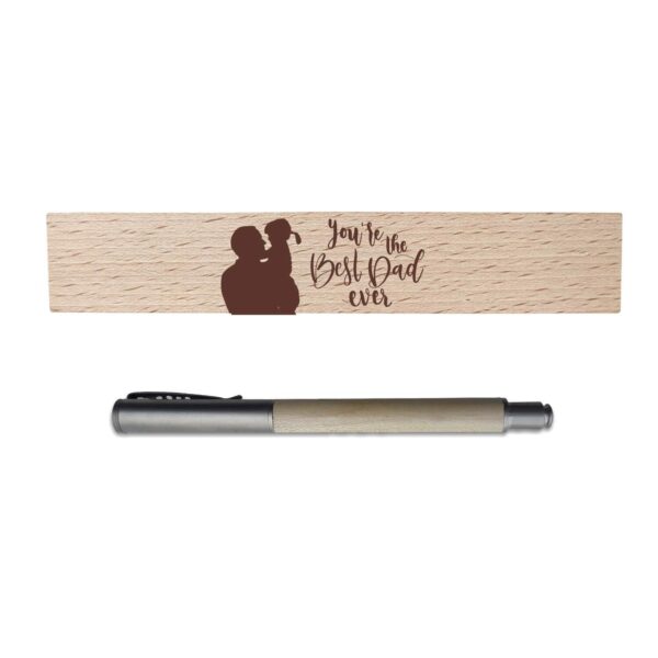 YaYa cafe Birthday Gifts Father Handmade Wooden Pen with Pen Box You Are The Best Dad Ever Engraved - Rectangle