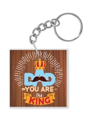 Yaya Cafe You are King Dad Keychain Keyring for Dad