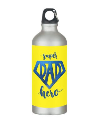 Yaya Cafe for Super Dad Hero Stainless Steel Sipper Water Bottle for Father, Dad for Gym, Office