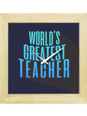 TheYaYaCafe World Greatest Teacher Framed Wall Clock (6 x 6 inches)