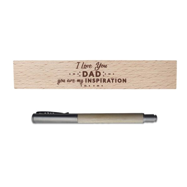 YaYa cafe Birthday Gifts Father Handmade Wooden Pen with Pen Box You Are The Best Dad Ever Engraved - Rectangle