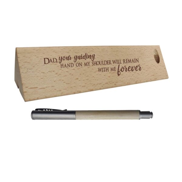 YaYa cafe Birthday Gifts Father Handmade Wooden Pen with Pen Box You Are The Best Dad Ever Engraved - Rectangle