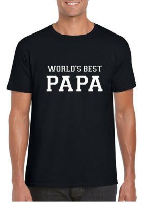 Birthday, Worlds Best Papa Men's Cotton T-Shirt, Gifts for Father