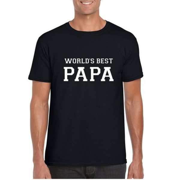 Birthday, Worlds Best Papa Men's Cotton T-Shirt, Gifts for Father