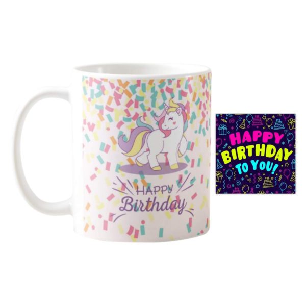 TheYaYaCafe Yaya Cafe Walking Unicorn Happy Birthday Gifts Coffee Mug 330 ml