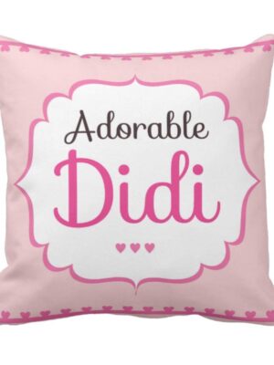 Yaya Cafe™ Birthday Gifts for Sister Adorable Didi Printed Cushion Cover 12 x 12 inches