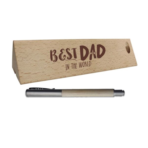 YaYa cafe Birthday Gifts Father Handmade Wooden Pen with Pen Box You Are The Best Dad Ever Engraved - Rectangle