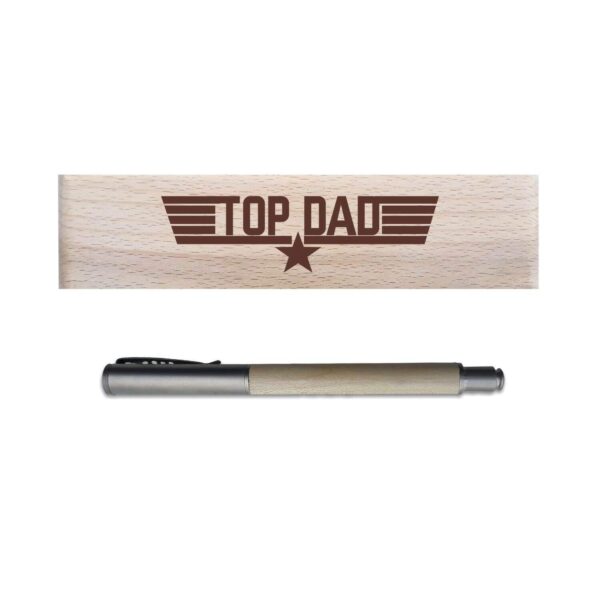 YaYa cafe Birthday Gifts Father Handmade Wooden Pen with Pen Box You Are The Best Dad Ever Engraved - Rectangle