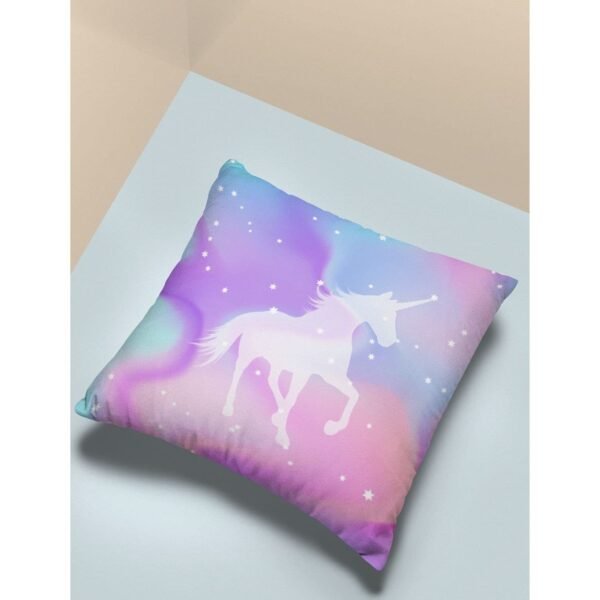 Birthday Gifts 12 x 12 Dream Moon Unicorn Printed Velvet Cushion (with Filler) Throw Pillow Sofa