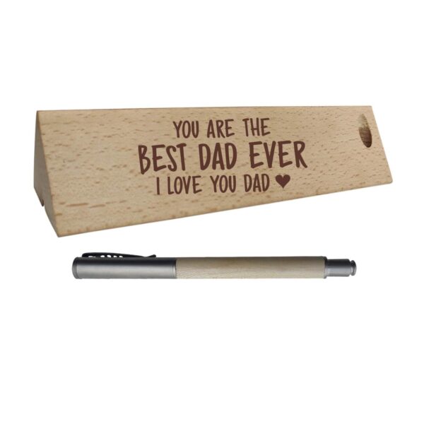 YaYa cafe Birthday Gifts Father Handmade Wooden Pen with Pen Box You Are The Best Dad Ever Engraved - Rectangle