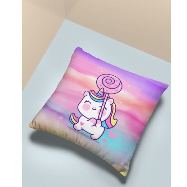 Birthday Gifts 12 x 12 Dream Moon Unicorn Printed Velvet Cushion (with Filler) Throw Pillow Sofa