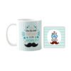 TheYaYaCafe You are th Best Father in The World Ceramic Coffee Mug with Coaster, White