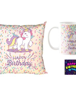 TheYaYaCafe Yaya Cafe Walking Unicorn Happy Birthday Gifts Coffee Mug 330 ml