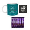 YaYa cafe™ Teachers Day Gift Combo, Thank You Principal Mam Mug, 5 Dairy Milk Chocolates, with Coaster