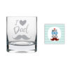 TheYaYaCafe I Love Dad Whiskey Glass for Father 325 ml