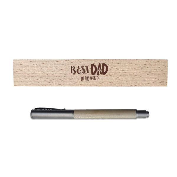 YaYa cafe Birthday Gifts Father Handmade Wooden Pen with Pen Box You Are The Best Dad Ever Engraved - Rectangle