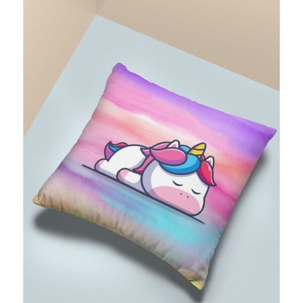 Birthday Gifts 12 x 12 Dream Moon Unicorn Printed Velvet Cushion (with Filler) Throw Pillow Sofa