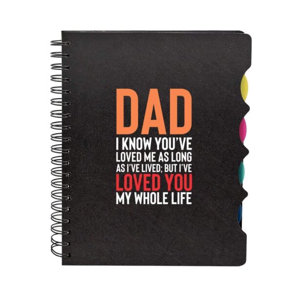 YaYa cafe A Father Is Neither An Anchor, But A Guiding Light Printed Notebook Diary for Father's Day (Black, 8.5 X 6 inches)