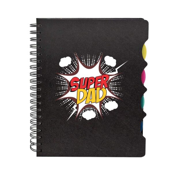 YaYa cafe A Father Is Neither An Anchor, But A Guiding Light Printed Notebook Diary for Father's Day (Black, 8.5 X 6 inches)