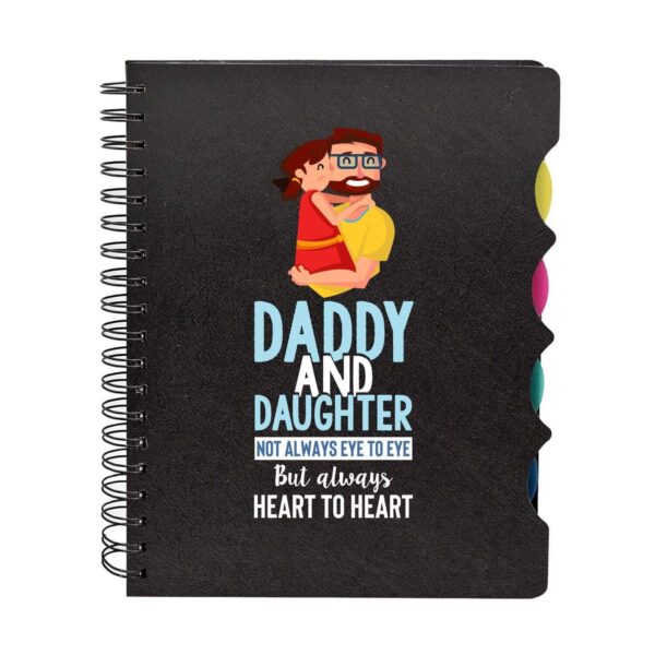 YaYa cafe A Father Is Neither An Anchor, But A Guiding Light Printed Notebook Diary for Father's Day (Black, 8.5 X 6 inches)