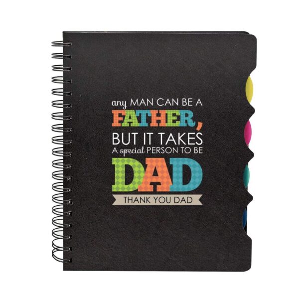 YaYa cafe A Father Is Neither An Anchor, But A Guiding Light Printed Notebook Diary for Father's Day (Black, 8.5 X 6 inches)