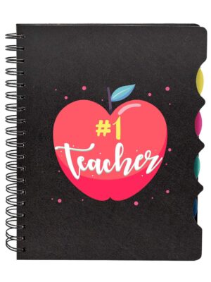 TheYaYaCafe® Birthday Gifts for Teacher, No 1 Teacher Printed Wirebound Notebook A5 Size, 300 Ruled Pages