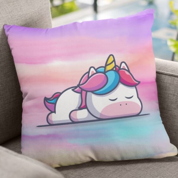 Birthday Gifts 12 x 12 Dream Moon Unicorn Printed Velvet Cushion (with Filler) Throw Pillow Sofa