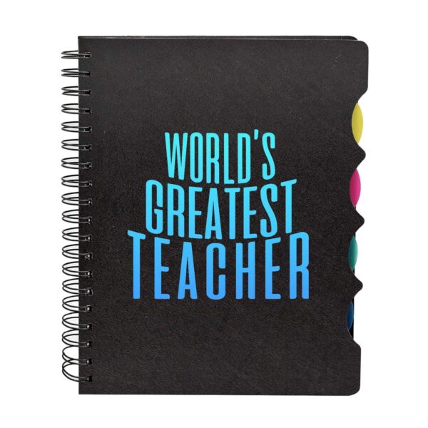 TheYaYaCafe® Birthday Gifts for Teachers, World's Greatest Teacher Gift Combo - Printed Notebook A5 Size, 300 Ruled Pages, Pen
