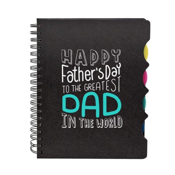 YaYa cafe A Father Is Neither An Anchor, But A Guiding Light Printed Notebook Diary for Father's Day (Black, 8.5 X 6 inches)