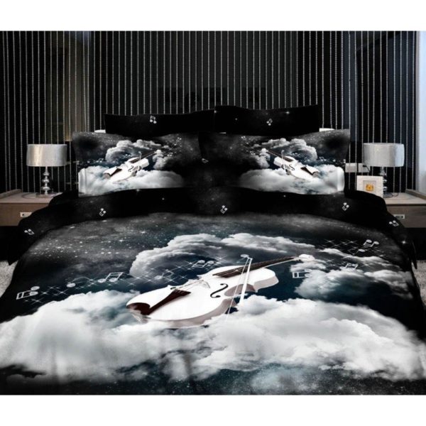 Beauty and Beast Couple Bedsheet with Pillow Covers