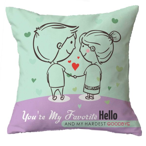 Favorite Hello Hardest Goodbye His Hers Couple Cushion Covers Set of 4