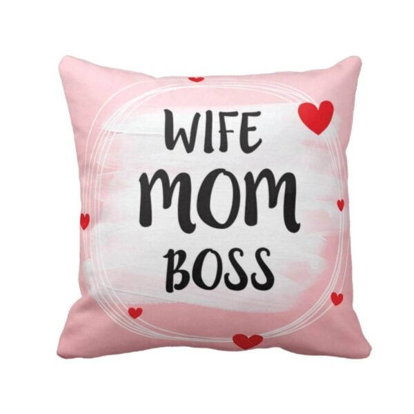 Wife Mom Boss Cushion Cover