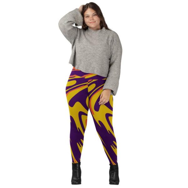 Marble Background Printed Leggings for Women's